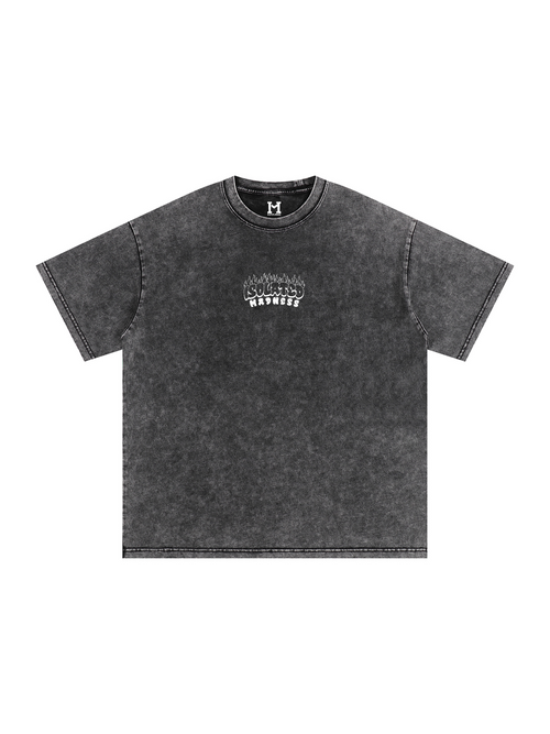 FLAMES EMBROIDERED TEE